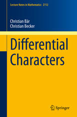 Differential Characters 1st Edition Christian Bär Christian Becker Auth