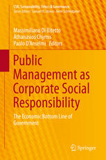 Public Management As Corporate Social Responsibility The Economic Bottom Line Of Government 1st Edition Massimiliano Di Bitetto