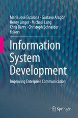 Information System Development Improving Enterprise Communication 1st Edition Mara Jos Escalona