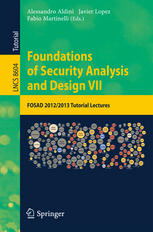 Foundations Of Security Analysis And Design Vii Fosad 20122013 Tutorial Lectures 1st Edition Alessandro Aldini