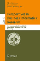 Perspectives In Business Informatics Research 13th International Conference Bir 2014 Lund Sweden September 2224 2014 Proceedings 1st Edition Bjrn Johansson