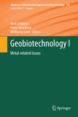 Geobiotechnology I Metalrelated Issues 1st Edition Axel Schippers