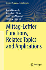 Mittagleffler Functions Related Topics And Applications Theory And Applications 1st Edition Rudolf Gorenflo