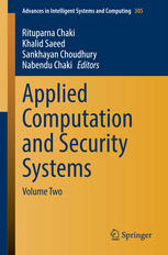 Applied Computation And Security Systems Volume Two 1st Edition Rituparna Chaki