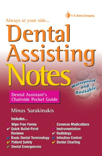 Dental Assisting Notes Dental Assistants Chairside Pocket Guide 1st Edition Minas Sarakinakis Cdadanb Cp
