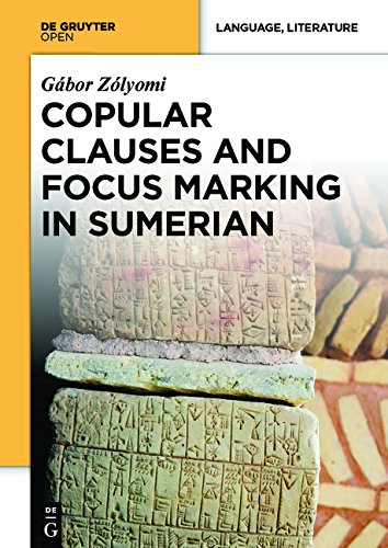 Copular Clauses And Focus Marking In Sumerian Gbor Zlyomi
