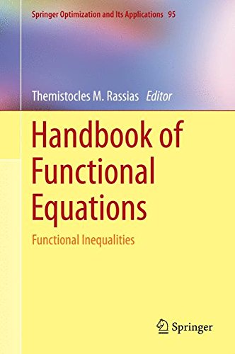 Handbook Of Functional Equations Functional Inequalities 2014th Edition Themistocles M Rassias