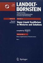 Vapor Liquid Equilibrium In Mixtures And Solutions Subvolume A1 Binary Liquid Systems Of Nonelectrolytes Pt 1 English I Wichterle Et Al Edited By Hv Kehiaian