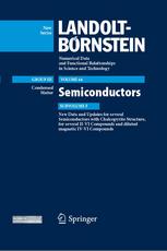 New Data And Updates For Several Semiconductors With Chalcopyrite Structure For Several Iivi Compounds And Diluted Magnetic Ivvi Compounds 1st Edition U Rssler Auth