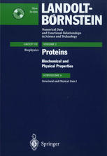 Structural And Physical Data I 1st Edition Hj Hinz Auth