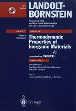 Pure Substances Part 4 Compounds From Hghg To Znteg 1st Edition Scientific Group Thermodata Europe Sgte