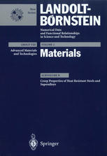 Creep Properties Of Heat Resistant Steels And Superalloys 1st Edition Tu Kern