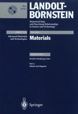 Powder Metallurgy Data Part 1 Metals And Magnets 1st Edition P Beiss