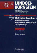 Constants For Radicals Polyatomic Free Radicals 1st Edition W Httner Auth