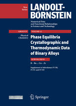 B Ba Cu Zr Supplement To Subvolumes Iv5b Iv5c And Iv5d 1st Edition B Predel Auth