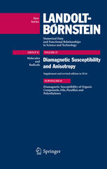 Diamagnetic Susceptibility Of Organic Compounds Oils Paraffins And Polyethylenes 1st Edition M Kumar