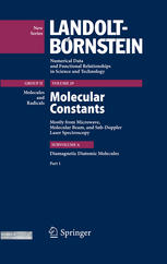 Diamagnetic Diatomic Molecules Part 1 1st Edition W Httner Auth