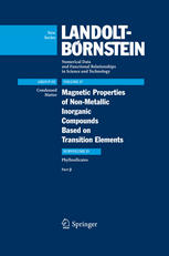 Magnetic Properties Of Nonmetallic Inorganic Compounds Based On Transition Elements 1st Edition E Burzo Auth