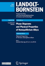 Physical Properties Of Ternary Amorphous Alloys Part 1 Systems From Agalca To Aupdsi 1st Edition U Carowwatamura