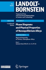 Physical Properties Of Ternary Amorphous Alloys Part 2 Systems From Bbefe To Cowzr 1st Edition U Carowwatamura