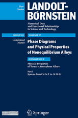 Physical Properties Of Ternary Amorphous Alloys Part 3 Systems From Crfep To Siwzr 1st Edition U Carowwatamura