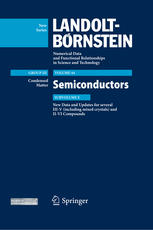 New Data And Updates For Several Iiiv Including Mixed Crystals And Iivi Compounds 1st Edition E C F Da Silva Auth