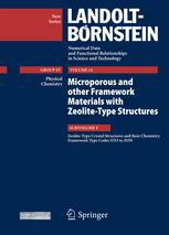Zeolitetype Crystal Structures And Their Chemistry Framework Type Codes Sto To Zon 1st Edition R X Fischer