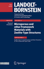 Zeolitetype Crystal Structures And Their Chemistry 41 New Framework Type Codes 1st Edition R X Fischer