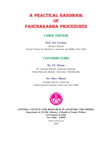 A Practical Handbook Of Panchakarma Procedures Lavekar Gs And Menon
