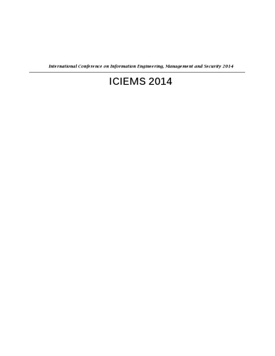 Proceedings Of The International Conference On Information Engineering Management And Security 2014 1st Edition Jbv Subrahmanyam