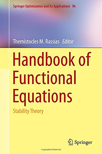 Handbook Of Functional Equations Stability Theory 2014th Edition Themistocles M Rassias