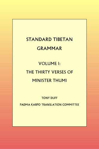 Standard Tibetan Grammar Tony Duff