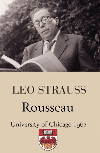 Rousseau Seminar 1962 Leo Strauss