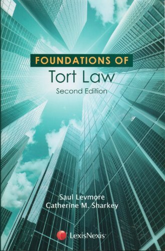 Foundations Of Tort Law Second Saul Levmore Catherine M Sharkey