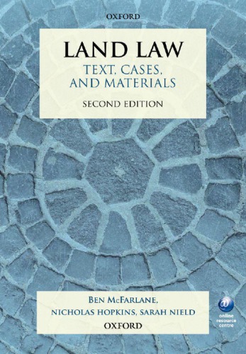 Land Law Text Cases And Materials 2nd Ben Mcfarlane Nicholas Hopkins
