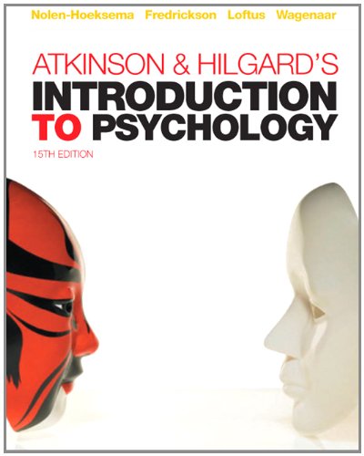 Atkinson Hilgards Introduction To Psychology 15th Edition Susan Nolenhoeksema