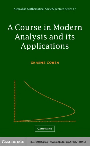 A Course In Modern Analysis And Its Applications Graeme L Cohen