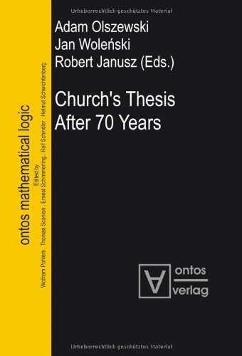 Churchs Thesis After 70 Years Adam Olszewski Jan Wolenski Robert Janusz Eds