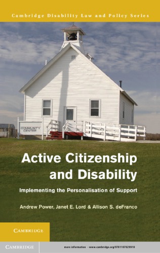Active Citizenship And Disability Implementing The Personalisation Of Support Andrew Power