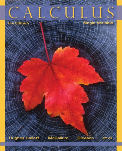 Calculus Single Variable 6th Deborah Hugheshallett William G Mccallum