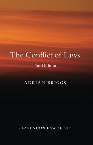 The Conflict Of Laws 3rd Edition Adrian Briggs