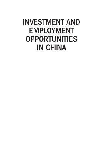 Investment And Employment Opportunities In China Jeffrey Yilin Forrest Tao Lixin