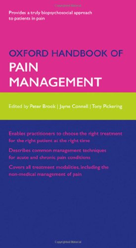 Oxford Handbook Of Pain Management 1st Edition Peter Brook Jayne Connell Tony Pickering
