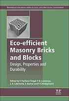 Ecoefficient Masonry Bricks And Blocks Design Properties And Durability Pachecotorgal