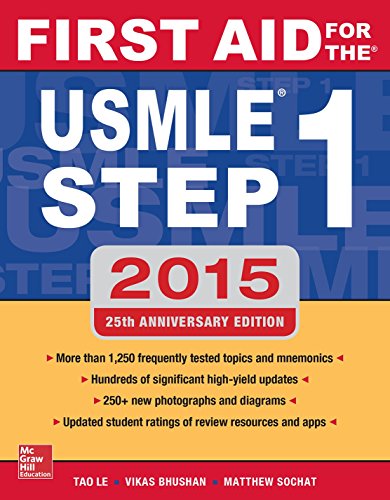 First Aid For The Usmle Step 1 2015 25th Edition Tao Le Vikas Bhushan