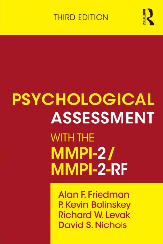 Psychological Assessment With The Mmpi2mmpi2rf 3rd Edition Alan F Friedman