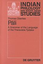 Pali A Grammar Of The Language Of The Theravada Tipitaka Thomas Oberlies