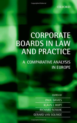Corporate Boards In European Law A Comparative Analysis Paul Davies