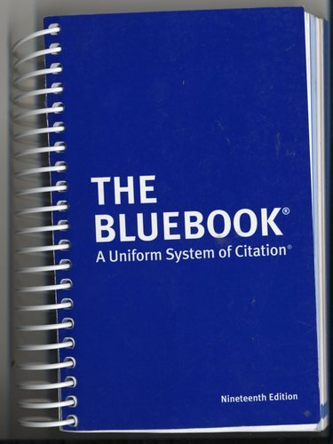 The Bluebook A Uniform System Of Citation 19 Spi Columbia Law Review