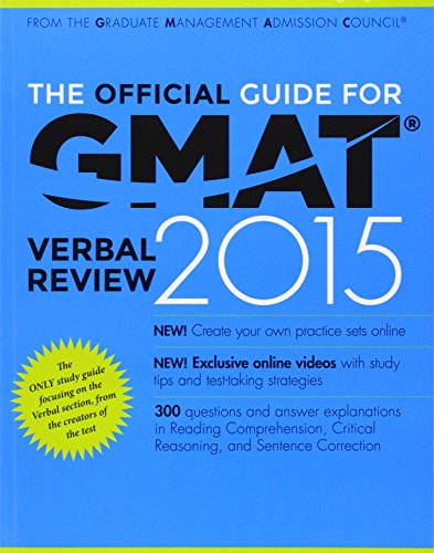 The Official Guide For Gmat Verbal Review 2015 3rd Edition Graduate Management Admission Council Gmac